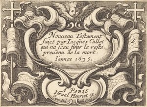 Frontyspis do „Nowego Testamentu” Callota autorstwa Abraham Bosse