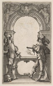 Frontyspis do Gwardii Francuskiej, 1632. autorstwa Abraham Bosse