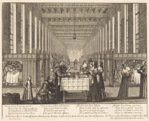 Ambulatorium szpitala La Charité w Paryżu autorstwa Abraham Bosse