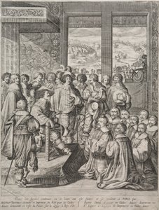 Ludwik XIII otrzymuje delegację sędziów. autorstwa Abraham Bosse