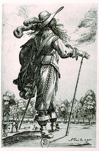 Ilustracja kostiumu męskiego (grawer) (zdjęcie czarno-białe) autorstwa Abraham Bosse