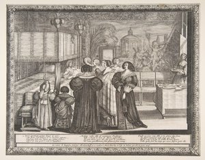 Powrót z chrztu, 1633. autorstwa Abraham Bosse