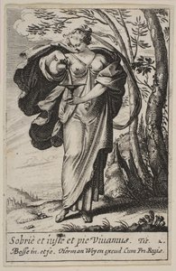 Wstrzemięźliwość, 1636. autorstwa Abraham Bosse