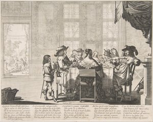 Bankiet bogacza, połowa do końca XVII wieku. autorstwa Abraham Bosse
