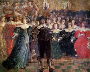 Bal dworski (mural) (szczegół) autorstwa Abraham Bosse