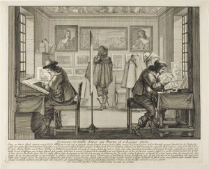 Grawer i wytrawiacz, 1642 autorstwa Abraham Bosse