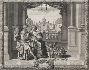 Cztery pory roku: wiosna, 1635. autorstwa Abraham Bosse