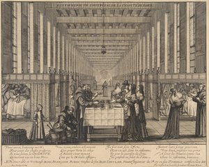 Infirmeria Szpitala Miłosierdzia, ca. 1639. autorstwa Abraham Bosse