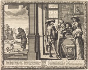 Syn marnotrawny żegna się ze swoim ojcem autorstwa Abraham Bosse