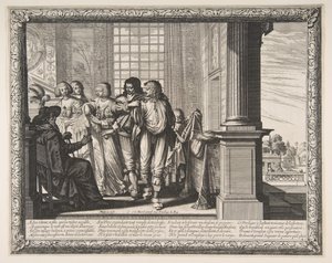Syn marnotrawny przebiera się, ca. 1636. autorstwa Abraham Bosse