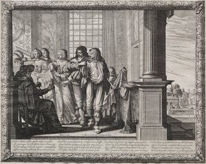 Syn marnotrawny: ubieranie się na ucztę autorstwa Abraham Bosse