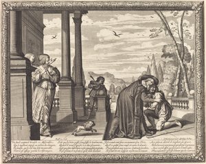Syn marnotrawny przyjęty przez ojca autorstwa Abraham Bosse