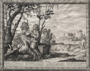 Syn marnotrawny: marnotrawny pasący świnie autorstwa Abraham Bosse