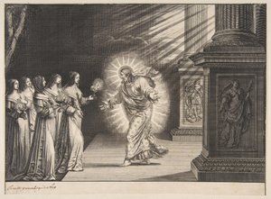 Roztropne panny przed Chrystusem autorstwa Abraham Bosse