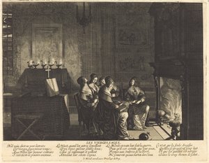 Mądre panny przed ogniem autorstwa Abraham Bosse