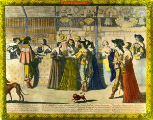 Galeria ryciny Pałacu Królewskiego autorstwa Abrahama Bosse (1602-1676) XVII wiek. Prywatna kolekcja