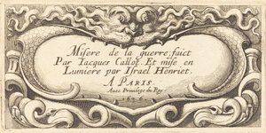 Strona tytułowa „Małych nieszczęść wojny” Callota autorstwa Abraham Bosse