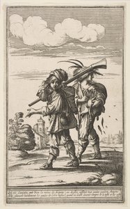 Dwóch Huncwotów, od połowy do końca XVII wieku. autorstwa Abraham Bosse