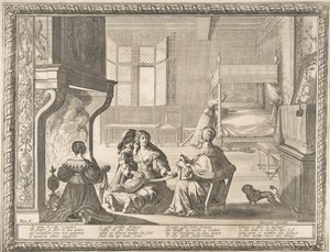 Wizyta pielęgniarki, 1633. autorstwa Abraham Bosse