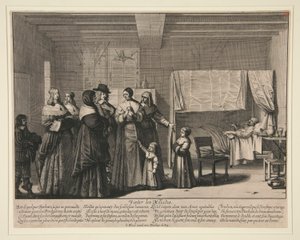 Visiter les Malades, z Siedmiu Uczynków Miłosierdzia autorstwa Abraham Bosse