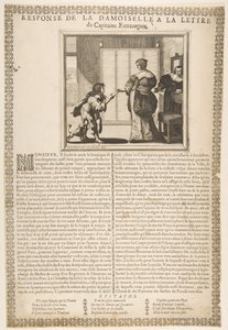 Odpowiedz młodej damy na list kapitana, ok. godz. 1636. autorstwa Abraham Bosse