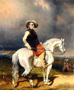 Kawaler na białym koniu (olej na płótnie) autorstwa Abraham Cooper