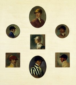Studia dżokejów, ok. 1830 (olej na płótnie) autorstwa Abraham Cooper