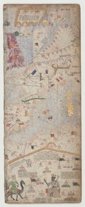 Atlas kataloński, arkusz 6, 1375 autorstwa Abraham Cresques