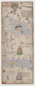 Atlas kataloński, arkusz 9, 1375 autorstwa Abraham Cresques