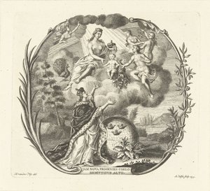 Alegoria narodzin dziecka z Juno i Abundance autorstwa Abraham Delfos