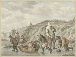 Lodowa zabawa autorstwa Abraham Delfos