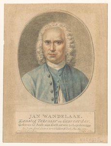 Portret Jana Wandelaara Johna Walkera. Konstig Rysownik i Grawer (tytuł na obiekcie) autorstwa Abraham Delfos