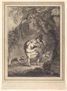 Le coup de vent (Podmuch wiatru) autorstwa Abraham Girardet after Antoine Lebel