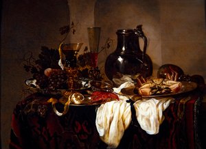 Martwa natura z dzbanem i skorupiakami autorstwa Abraham Hendricksz van Beyeren