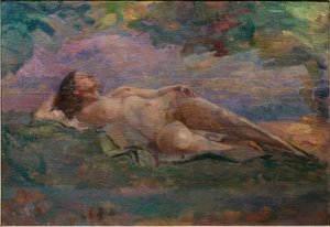 Auf dem Rücken liegender Akt