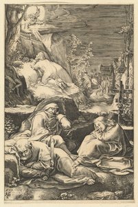 Agonia w Ogrodzie, z Męki Pańskiej, ca. 1598-1653. autorstwa Abraham Hogenberg