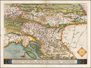 Mapa Bałkanów Zachodnich z 1574 r. autorstwa Abrahama Orteliusa autorstwa Abraham Ortelius