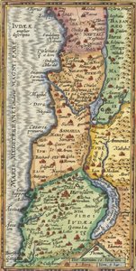 Szczegółowa mapa Ziemi Świętej z 1624 r. autorstwa Abrahama Orteliusa autorstwa Abraham Ortelius
