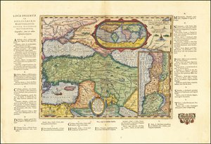 Mapa świata starożytnego z 1624 r. oparta na Biblii autorstwa Abrahama Orteliusa autorstwa Abraham Ortelius
