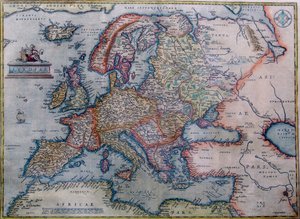 Mapa Europy Abrahama Orteliusa autorstwa Abraham Ortelius