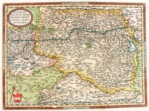 Austria Ducatus Chorographia Wolfgango Lazio Auctore Mapa Austrii Ducatus Chorographia Wolfgango Lazio Auctore Austria Ducatus Chorographia Wolfgango Lazio Auctore autorstwa Abraham Ortelius
