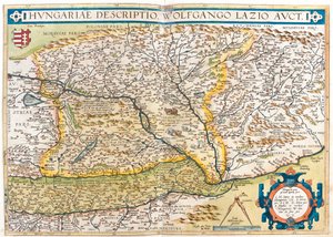 Austria, Słowenia, Bośnia i Hercegowina, Serbia, Rumunia, Czechy, Słowacja, Węgry, zachodnia Ukraina autorstwa Abraham Ortelius