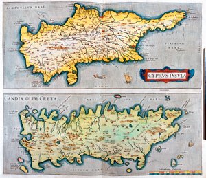 Cypr, Kreta, Cypr, Grecja autorstwa Abraham Ortelius