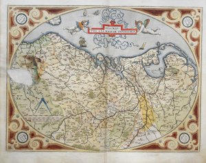 Mapa Holandii z Teatru Świata autorstwa Abrahama Orteliusa autorstwa Abraham Ortelius