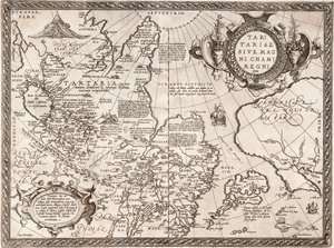 Mapa Rosji Od: Mapa świata autorstwa Abraham Ortelius