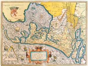 Prowincja: Fryzja, Holandia Północna, Holandia Południowa, Brabancja Północna, Limburgia, Utrecht, Geldria, Flevoland, Holandia autorstwa Abraham Ortelius