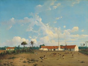 Cukrownia Kemanglen niedaleko Tegal (lub Tagal), Jawa autorstwa Abraham Salm