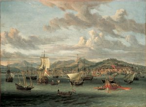 Holenderska żegluga z Zatoki Smyrna na barce państwowej autorstwa Abraham Storck