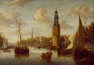 Wypłynięcie oddziałów kompanii z wieży Montelbaan autorstwa Abraham Storck