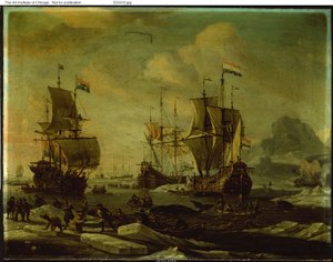 Holenderska Flota Wielorybnicza autorstwa Abraham Storck